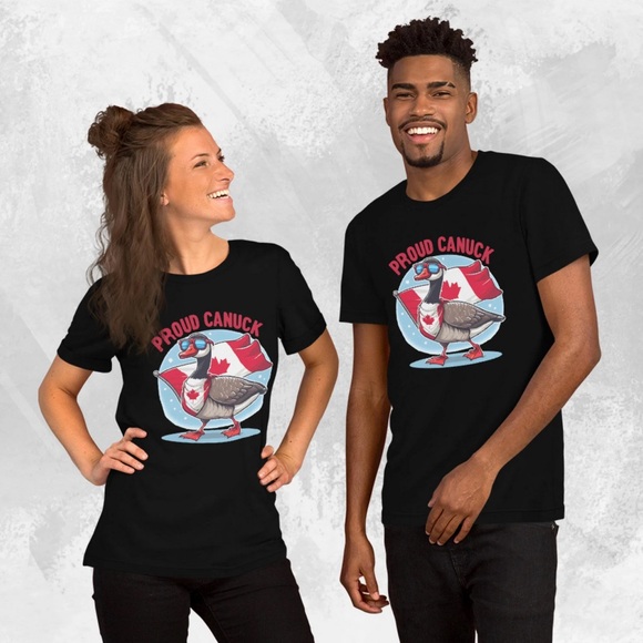 Proud Canuck Goose Funny Unisex t-shirt - Picture 4 of 11